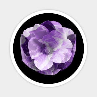 Abstract Purple Waves Flower Magnet